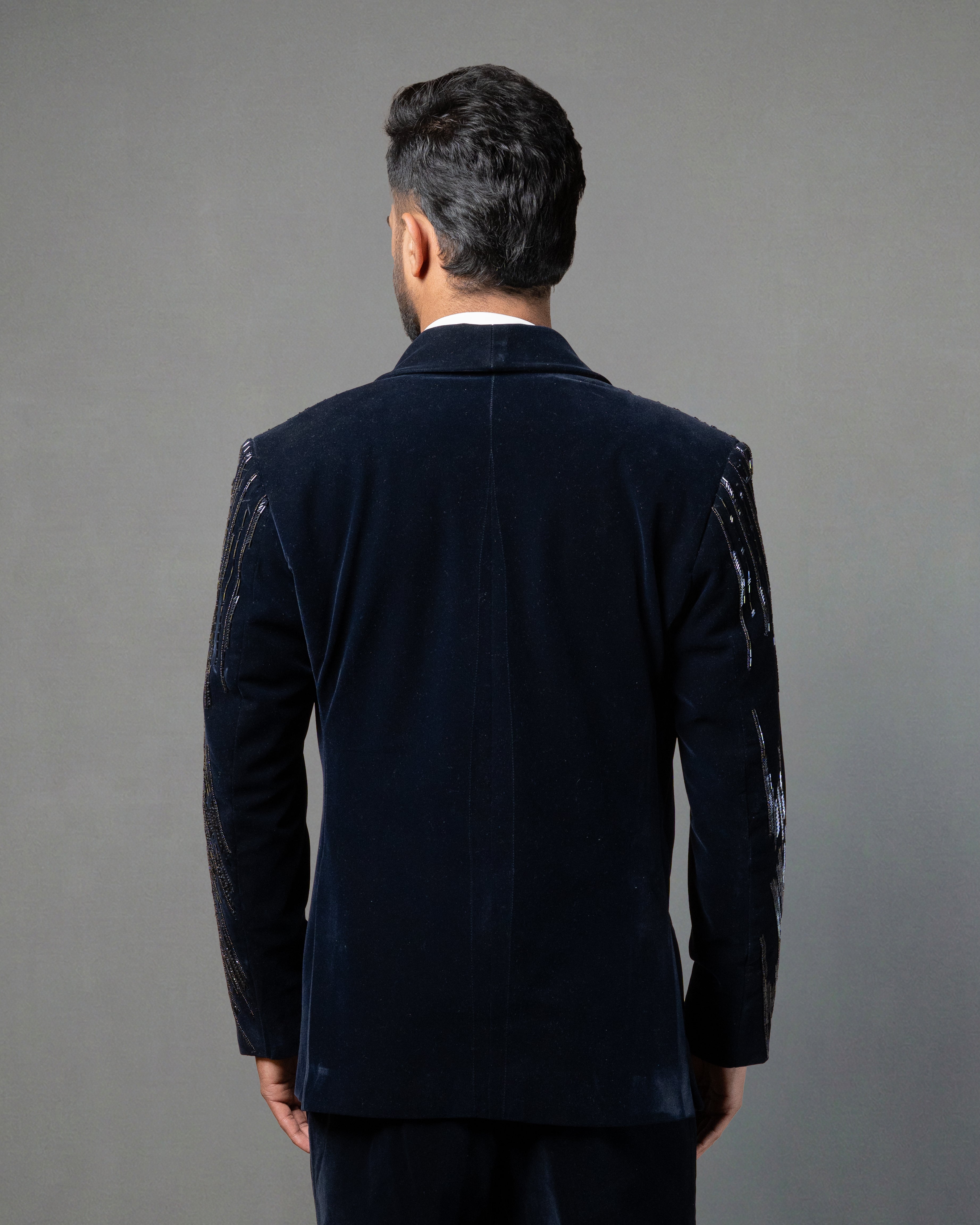 Midnight Noir Velvet Tuxedo Set