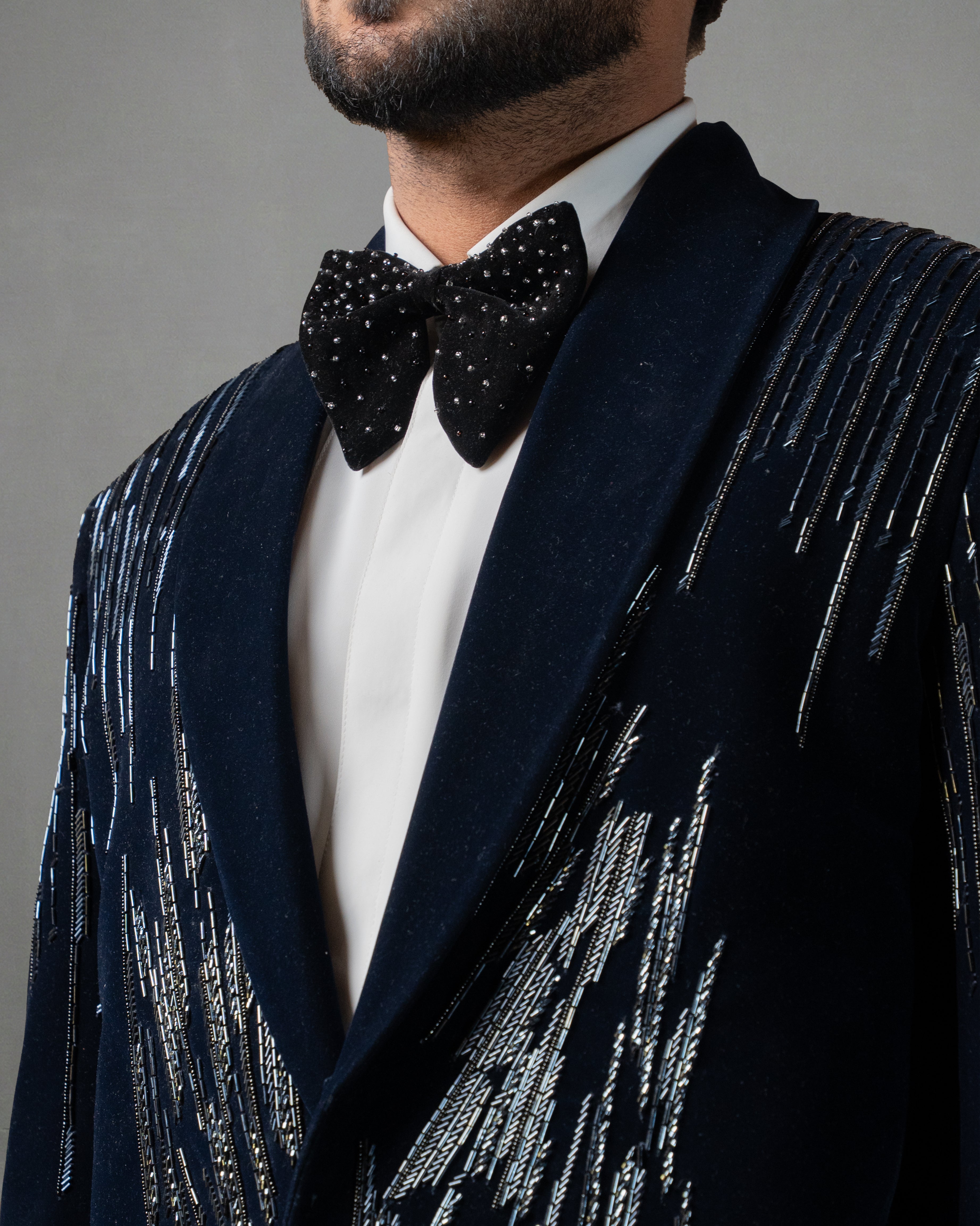 Midnight Noir Velvet Tuxedo Set