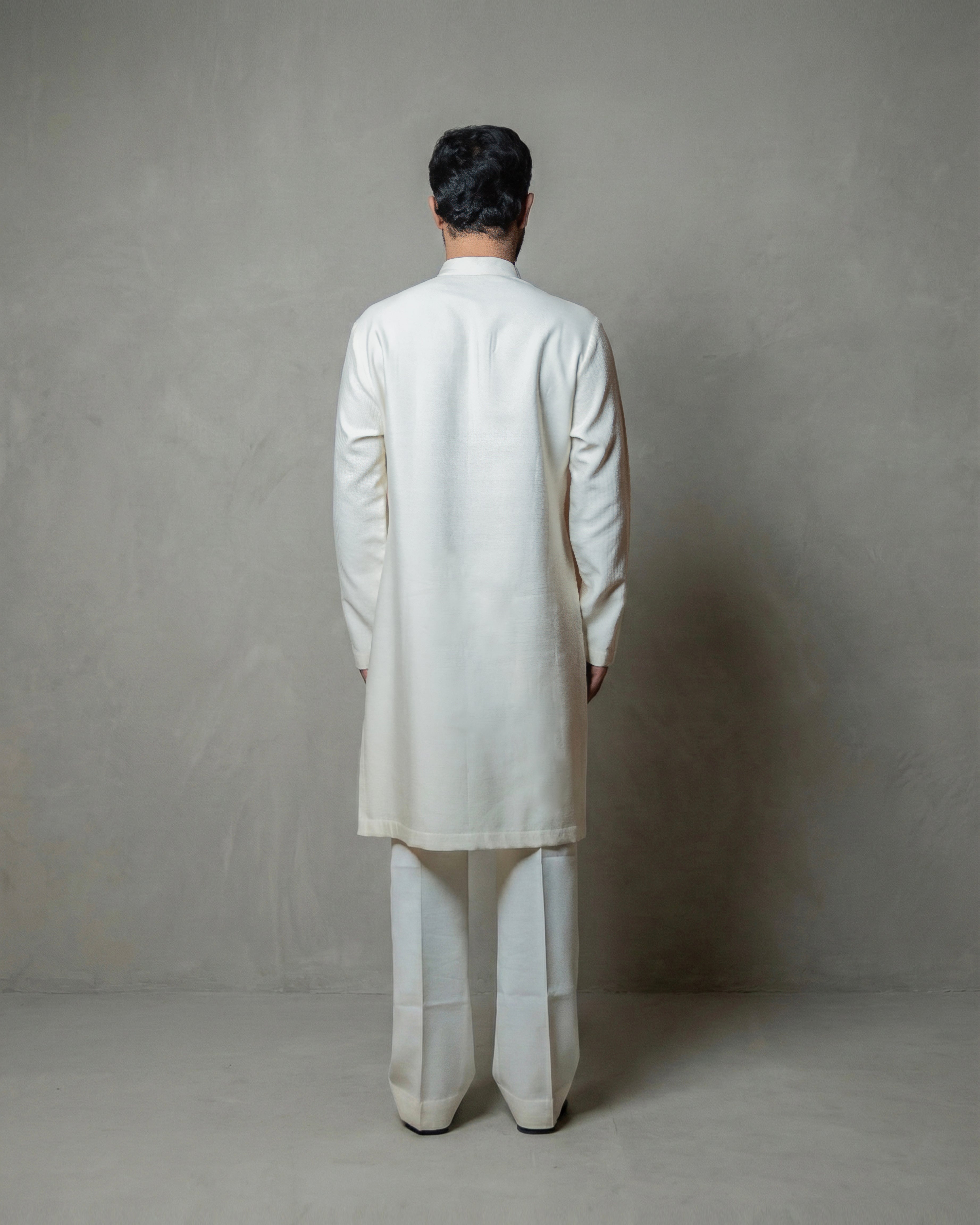 Ivory Bloom Embroidered Kurta Set (Kurta & Trouser)