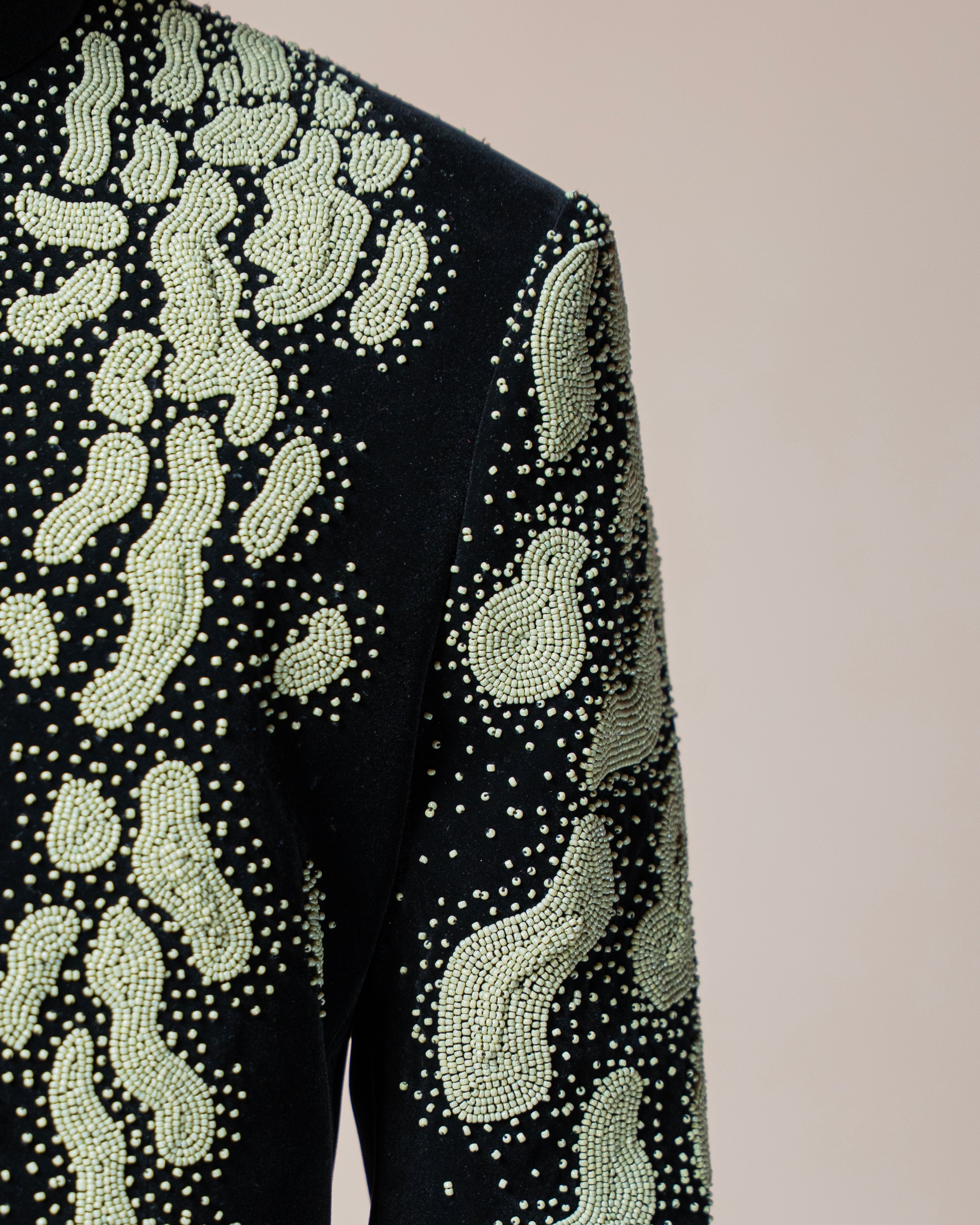 Noir Celeste Bandhgala Set